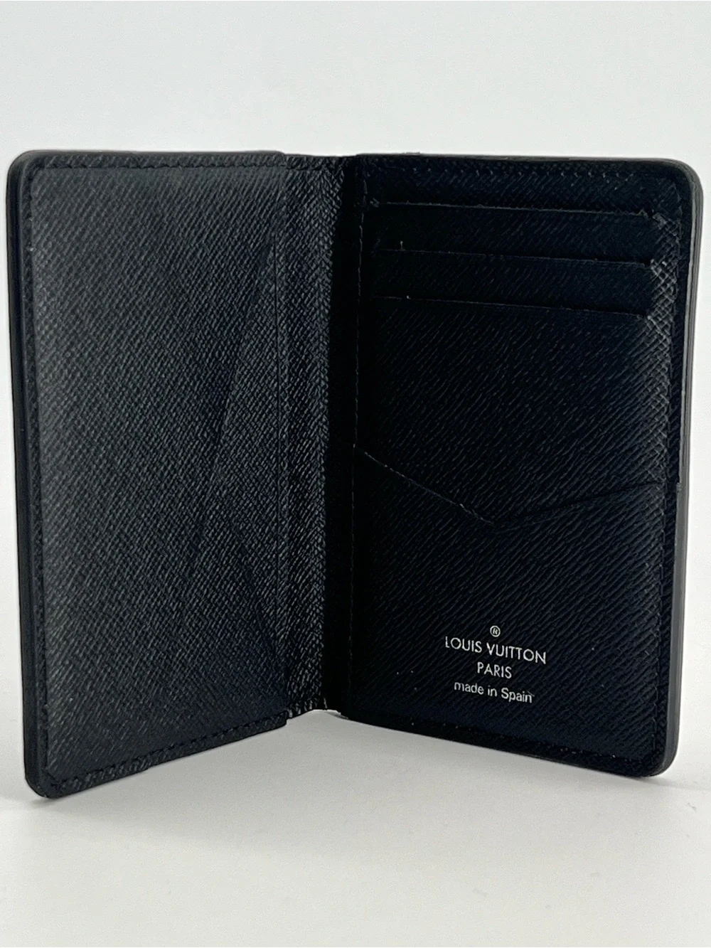 Louis Vuitton Pocket Organizer Card Holder Monogram Eclipse Black